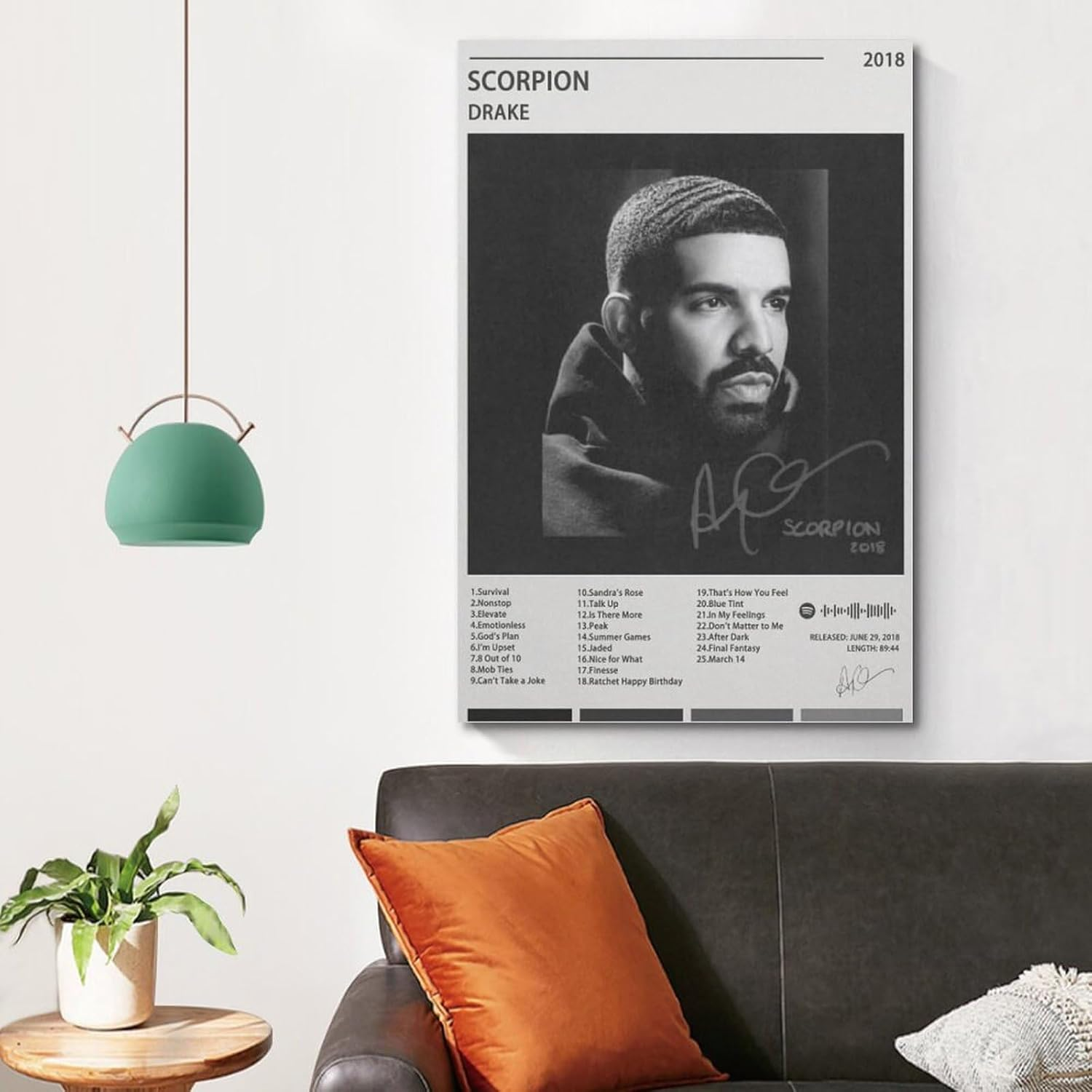 Singer Art Album Drake Retro Poster Poster Canvas Painting Wall Art Picture Home Decor Print for Bedroom Living Room Dorm Study Bar Office 08X12Inch(20X30Cm)