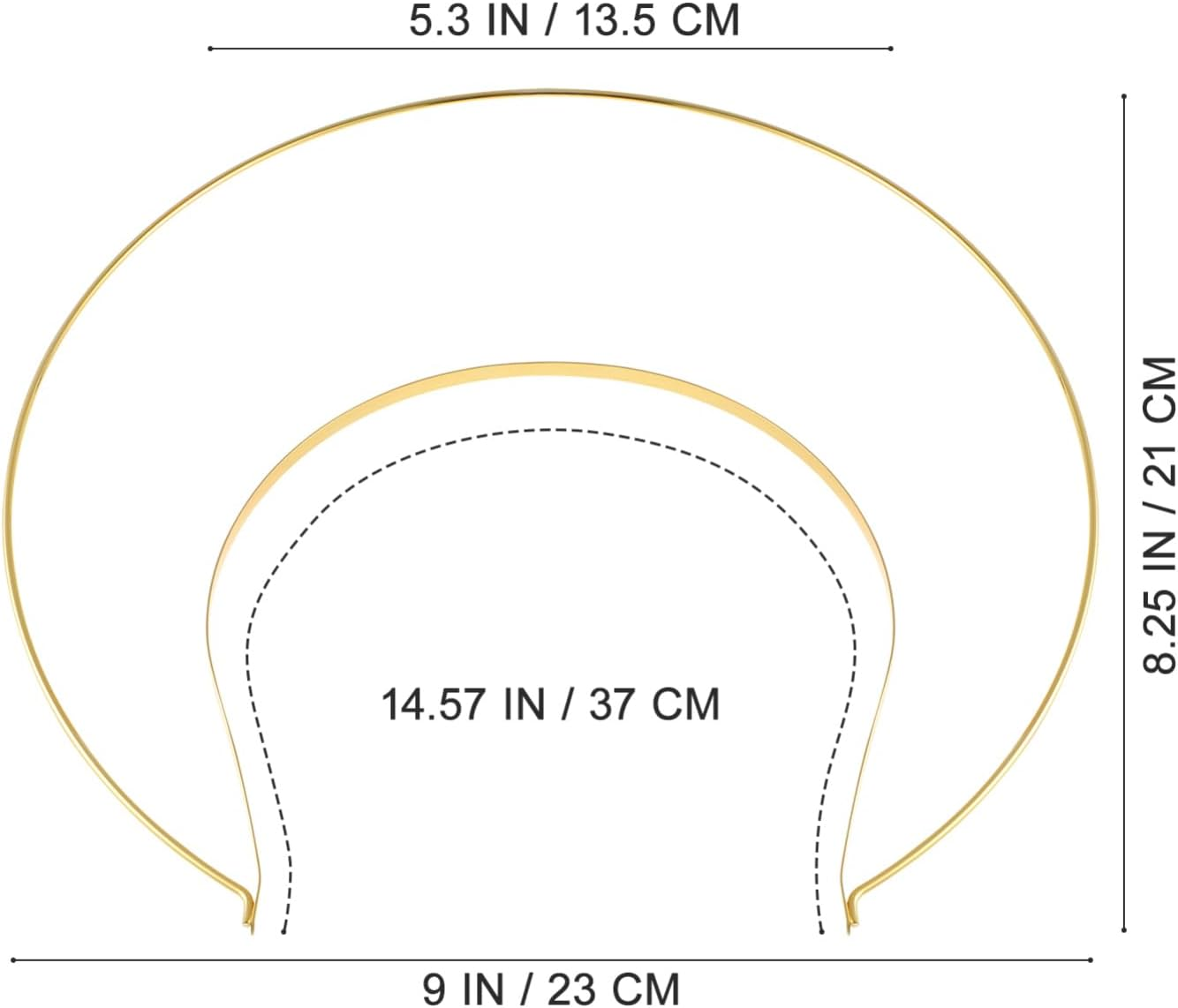 SHINEOFI Gold Halos Crown Headband &ndash; Angel Hair Hoop Tiara for Women, Metal Costume Headpiece for Party, Cosplay, Festival, Halloween & DIY Crafts image number 6