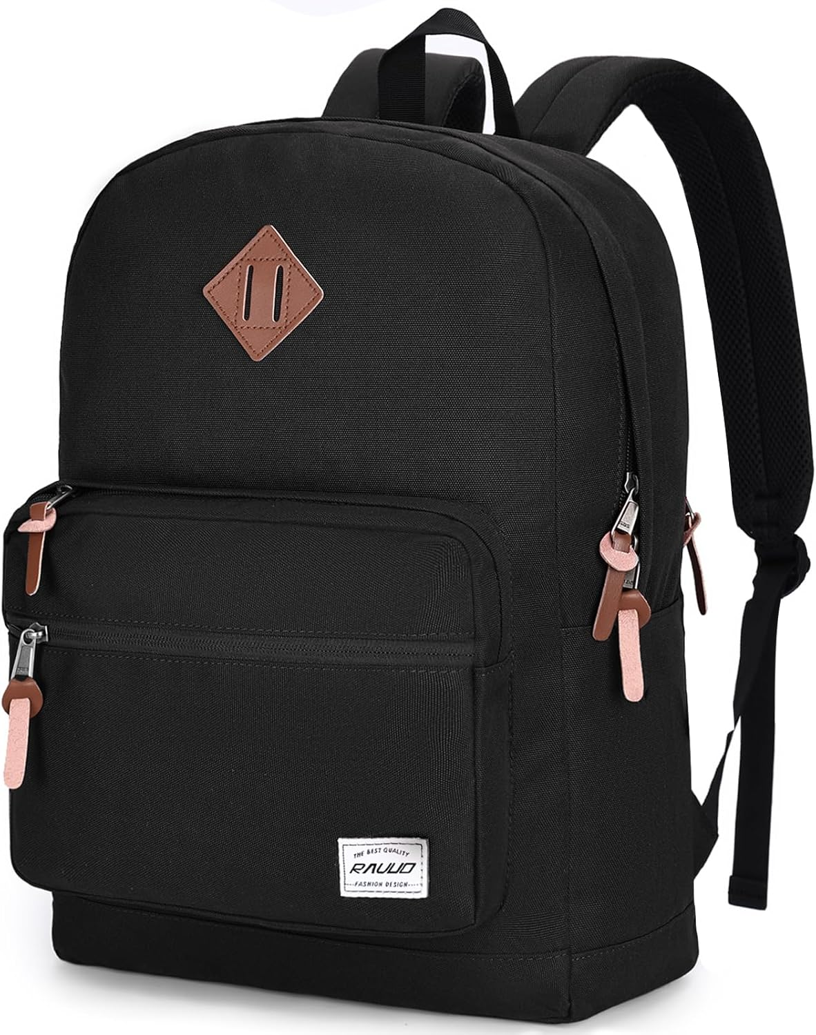 School Backpack,Ravuo Water Resistant Unisex Classic Basic Casual Bookbag