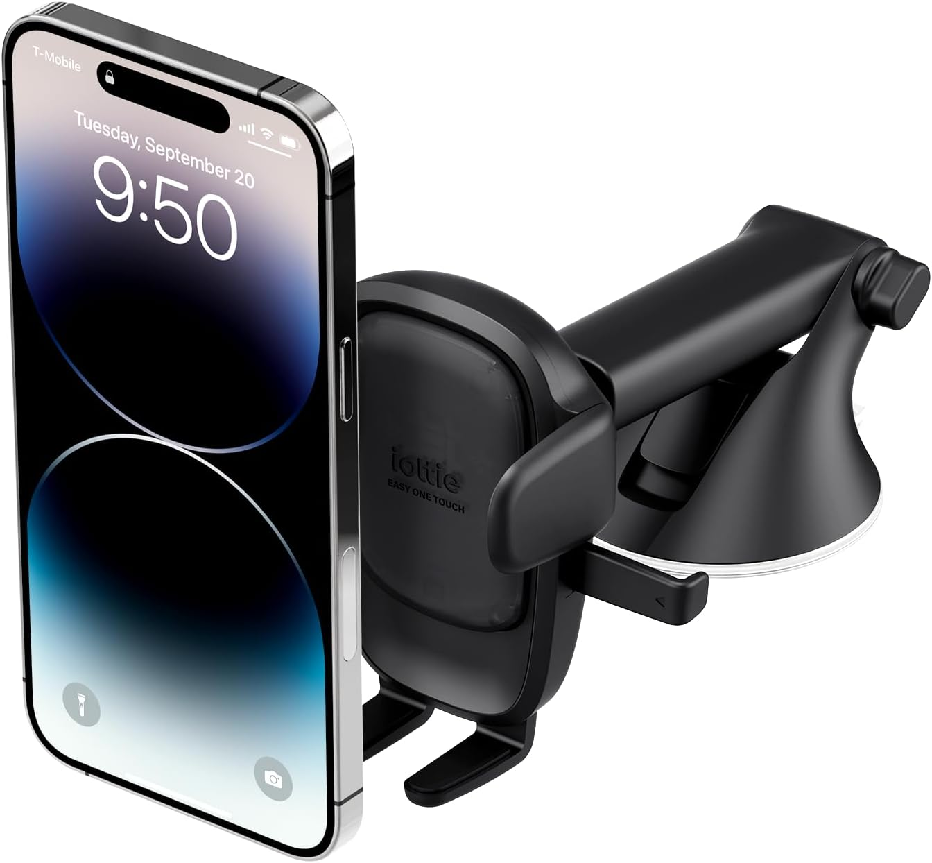Iottie Easy One Touch 6 Universal Car Mount Dashboard & Windshield Suction Cup Phone Holder for Iphone Samsung, Google, All Smartphones image number 2