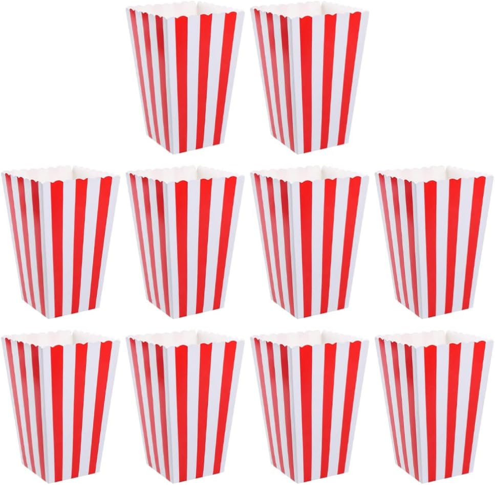 STOBOK 10Pcs Small Popcorn Boxes Popcorn Holds Popcorn Storage Container Classic Popcorn Tubs for Cinema Restaurant image number 3