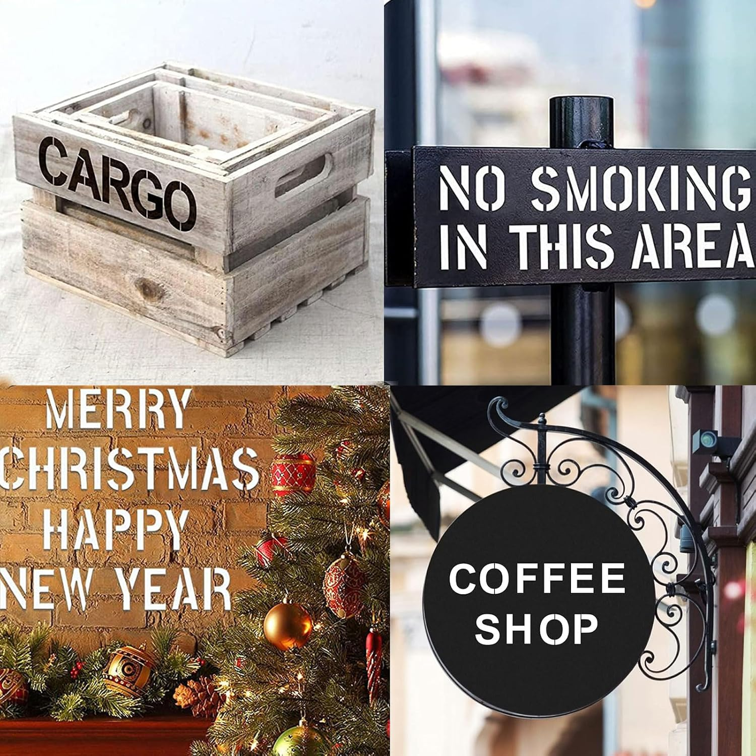 RUIFEN 42-Piece Reusable Alphabet & Number Molds Set - 4.24X5 Inch Plastic Letter Craft Templates for DIY Painting, Baking, Soap Making with Interlocking Symbols (A-Z, 0-9) image number 2