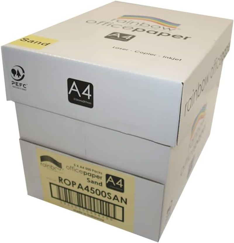 Rainbow A4 80Gsm Office Paper 500 Sheets, Sand image number 1