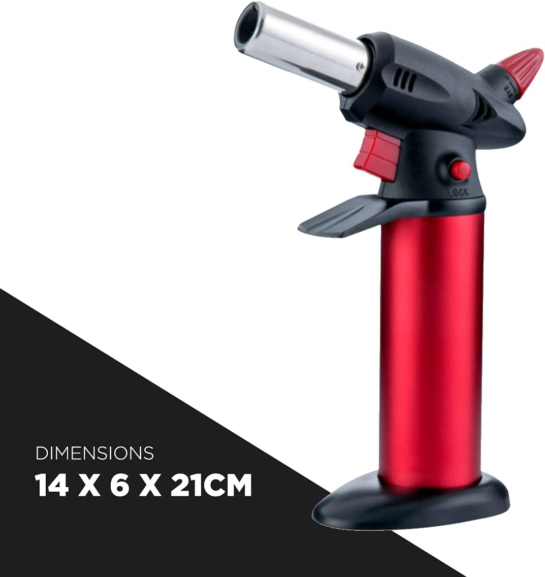 Pro - Professional Butane Blow Torch - High-Temperature Jet Lighter with Adjustable Flame, Piezo Ignition, Refillable, Child Safety Lock, Ideal for Cooking, BBQ, and Home Use image number 6