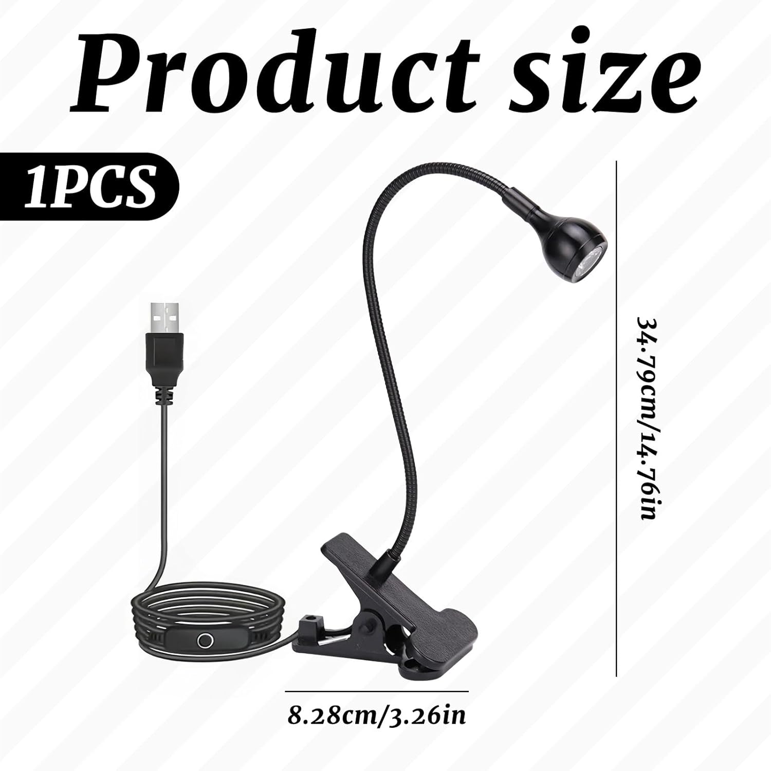 UV Nail Lamp, Nail UV Lamp, UV Nail Light, LED Ultraviolet Glue Curing Lamp, Nails Manicure Dryer Curing Light, Portable Clamp Flexible Desk Nails Lamps, for Gel Nails, Mobile Repair (Black) image number 1