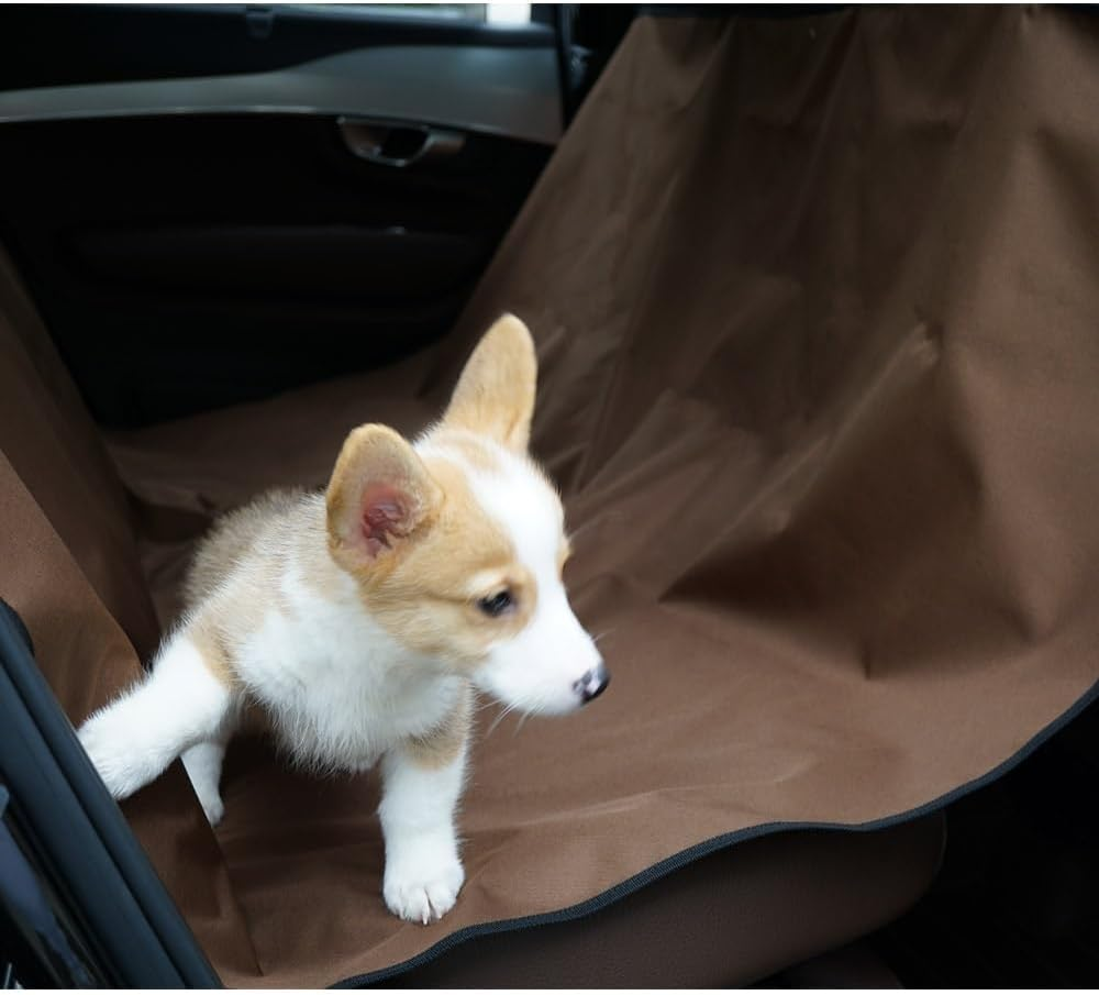 Dog Car Seat Cover Dog Carriers Rear Back Pet Dog Car Seat Cover Mats Hammock Protector Travel Accessories Trunk Mat Dog Hammock(Color:Red) - Brown image number 2