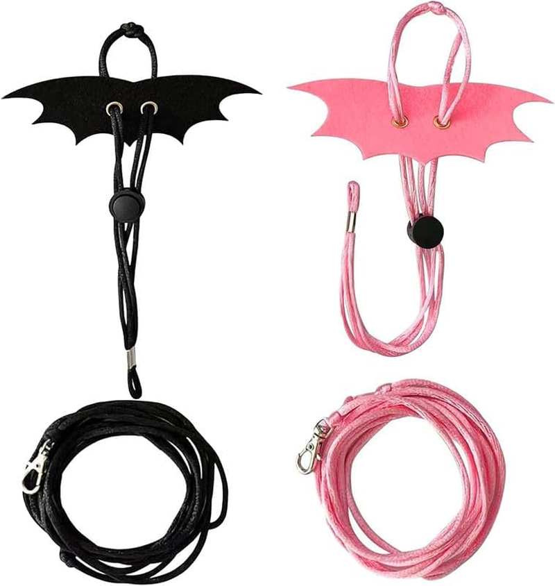 Small Animal Wings Walking Hamster Rope, 2Pcs Small Pet Wings Dragon Harness and Leash,Dragon Leash Harness Bearded Reptile Lizard Rope,Reptile Turtle Leash Gecko Harness Rat Harness and Leash Rope