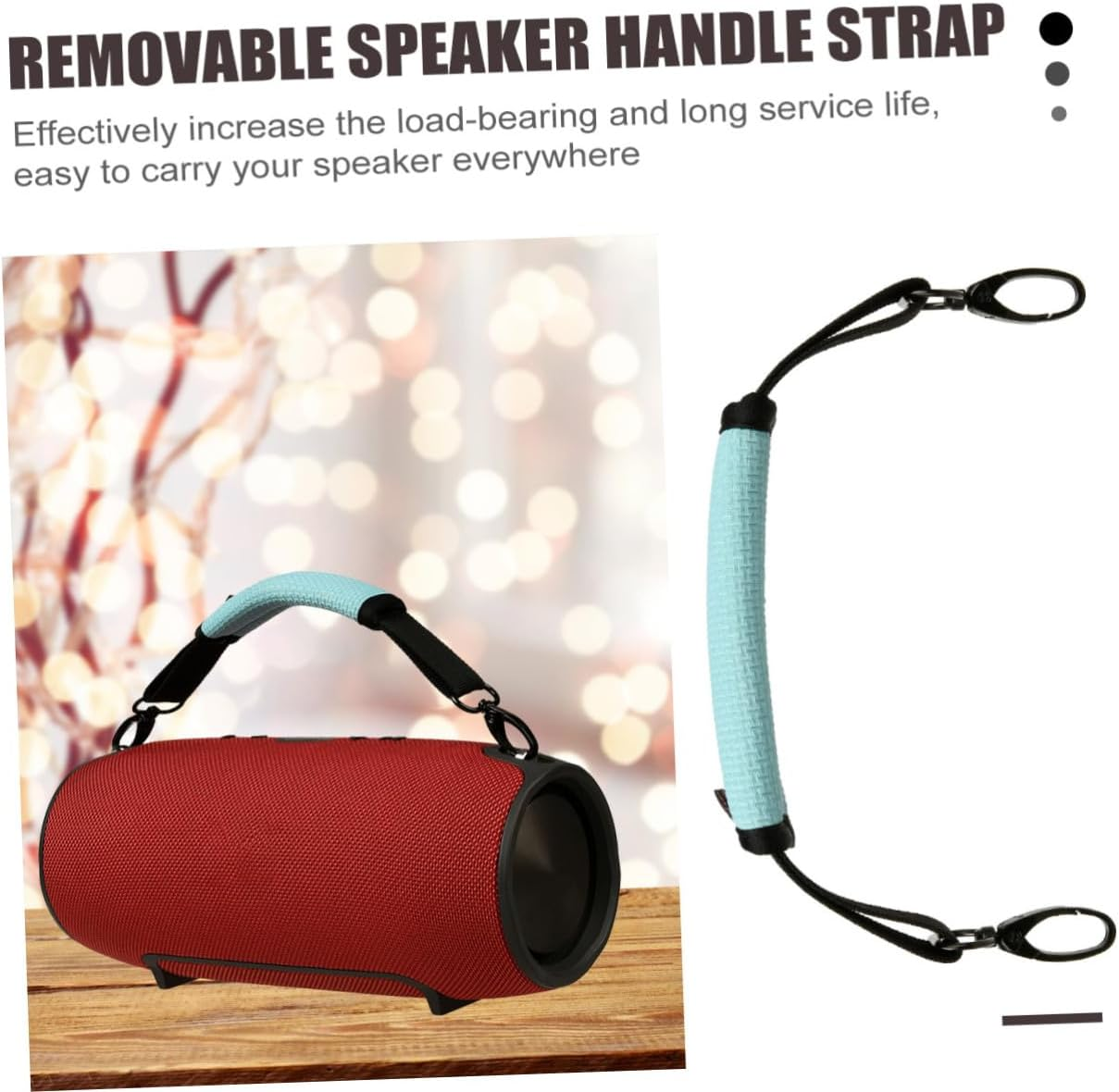 CLISPEED Speaker Handle Strap for Durable Hand Lanyard for Travel Camping and Sports Comfortable Grip Replacement for Old Straps image number 3