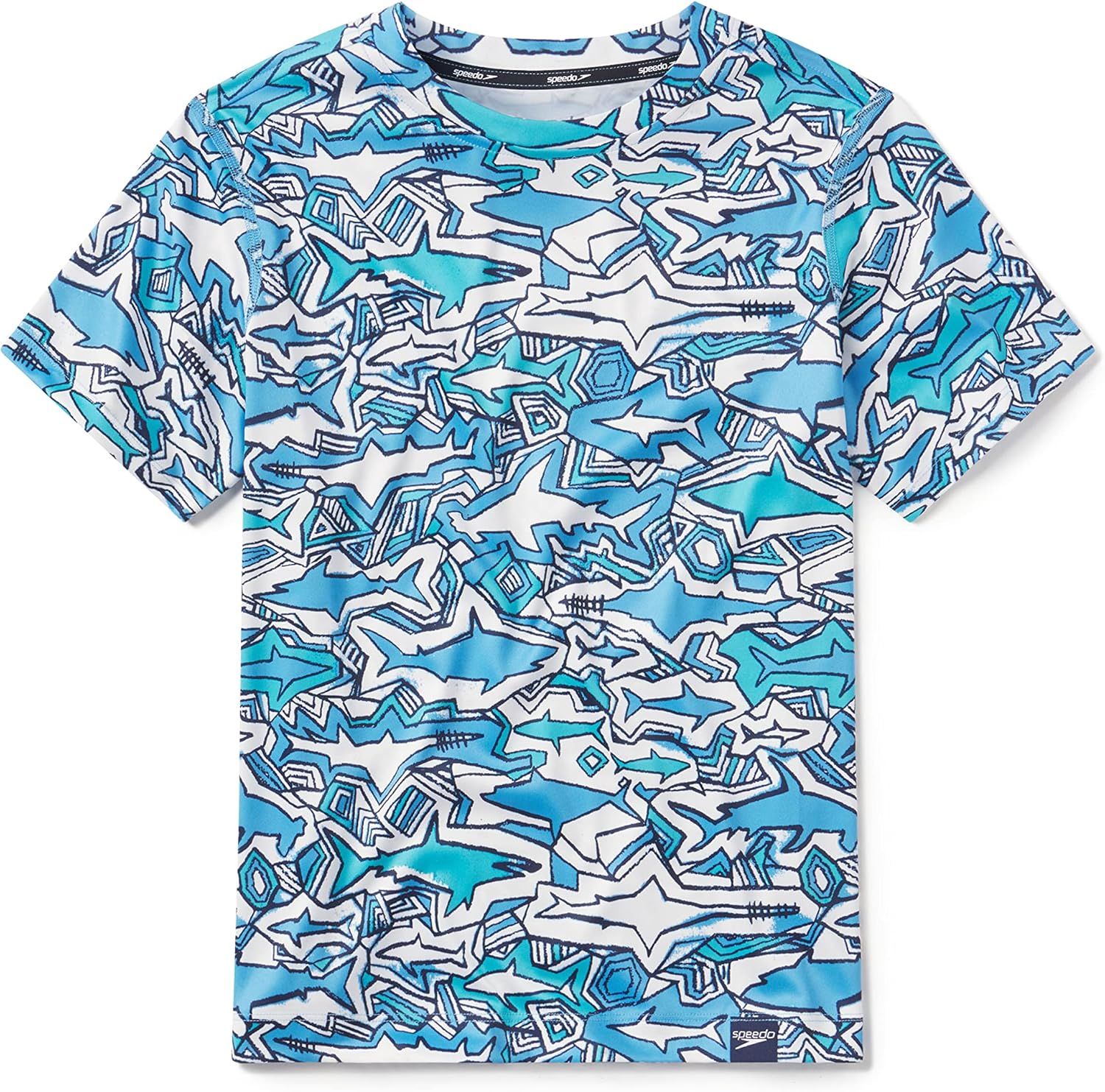 Speedo Boys' Uv Swim Shirt Short Sleeve Tee Graphic image number 3