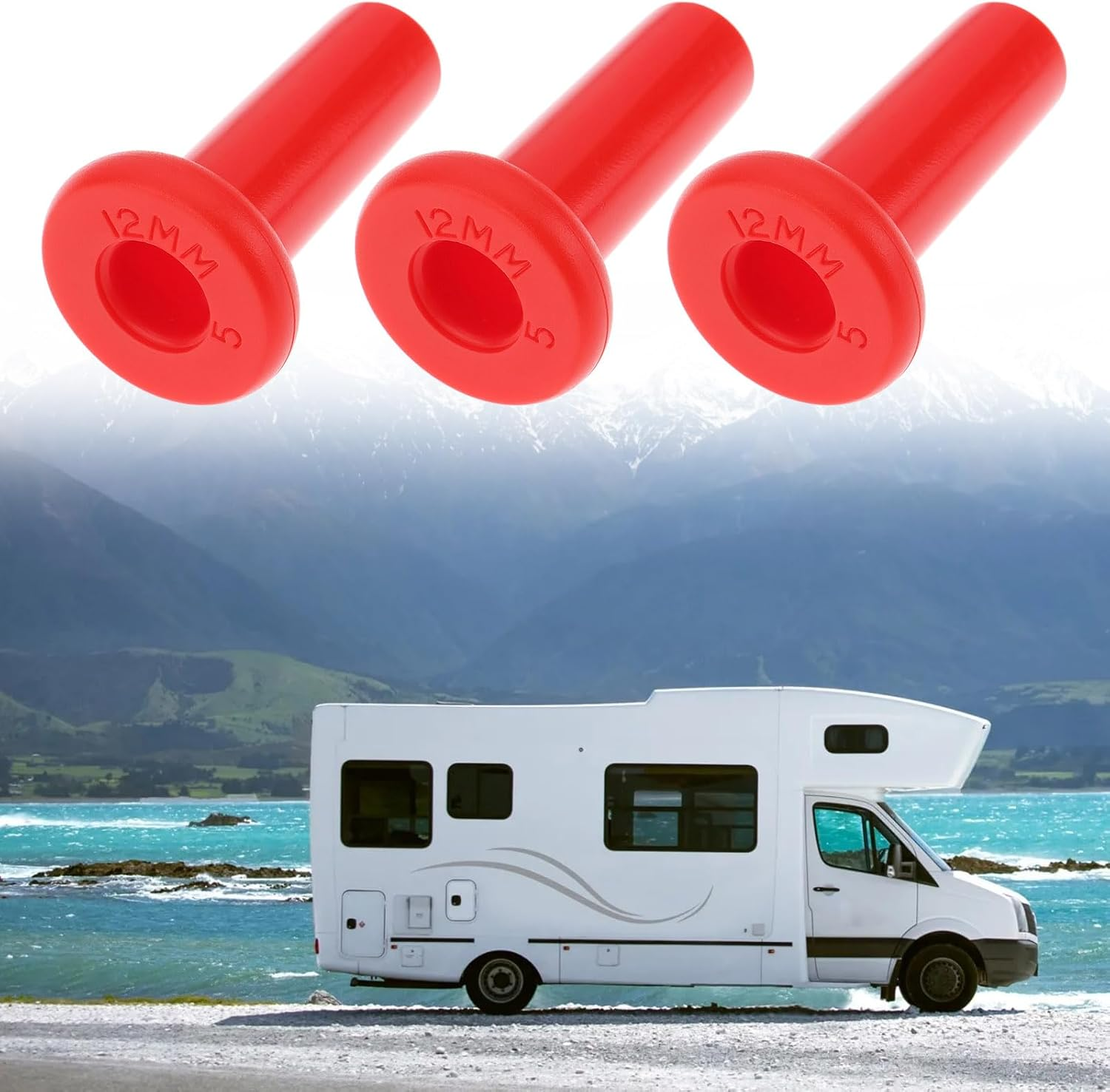 Emagtech 5X Push Fit End Plug 12Mm Compatible with John Guest Push Water Hose Pipe Fitting Tube End Stopper Plug for Caravan, Campers image number 1