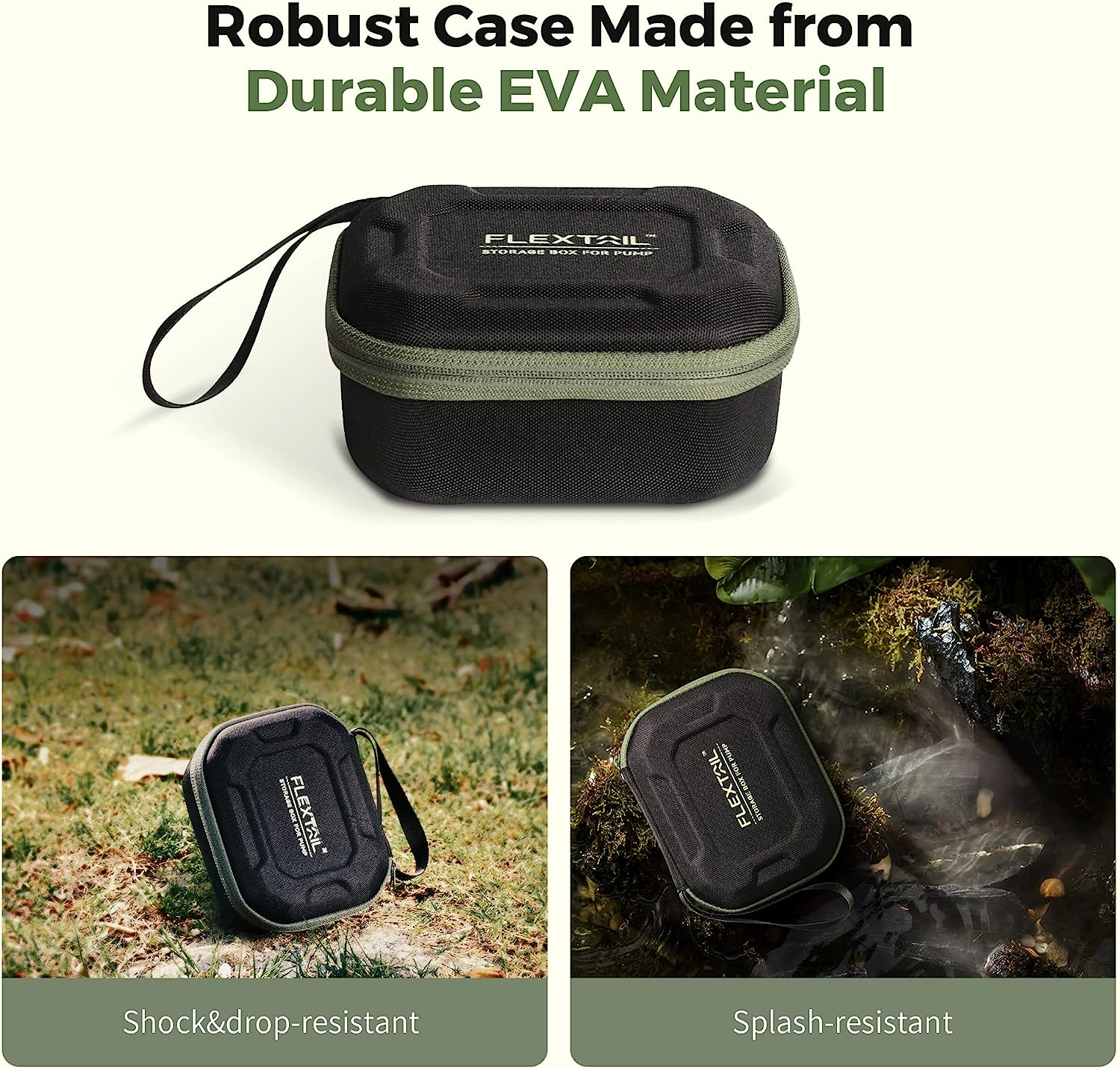 FLEXTAILGEAR Portable Air Pump Case, Rigid Polypropylene Material，Compatible with TYX/TY2X/MP2PRO/MP2PLUS, Storage Holder for Nozzle and Charging Cable (Case Only) image number 1