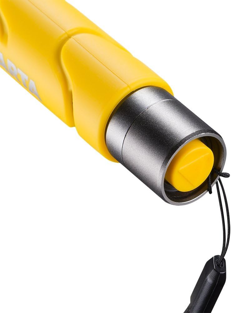 VARTA Outdoor Sports F20 LED Torch with 2 X AA Batteries, Light with Two Light Modes, Torch with Rubberised Handle, Very Robust, Yellow image number 5