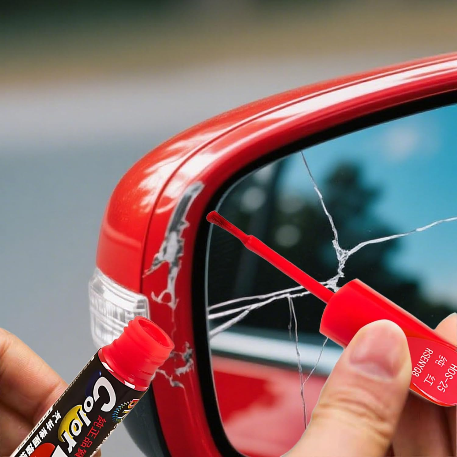 3 Pcs Car Scratch Remover Pen,Touch up Paint Pen,Red Spray Paint, for Car Suitable for Cars Repainting Cover and Repair Scratches, Suitable for Cars, Suv, Truck, Rv, Bicycle(Red) image number 5