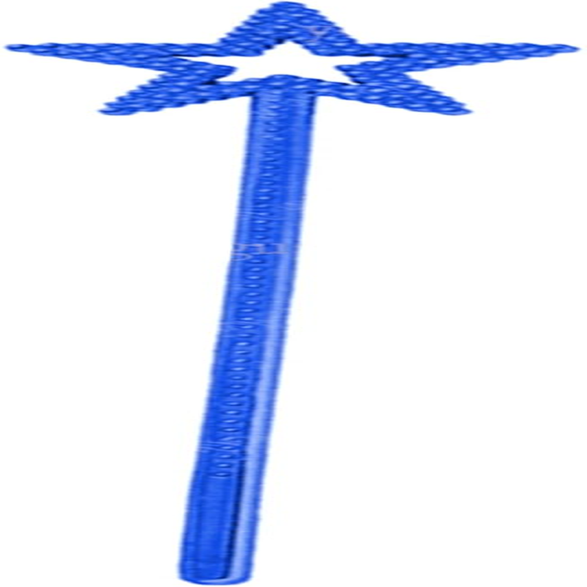 MYUBWTF Silver 13 Inches Star Wand Elf Baton Angel Star Magic Wand