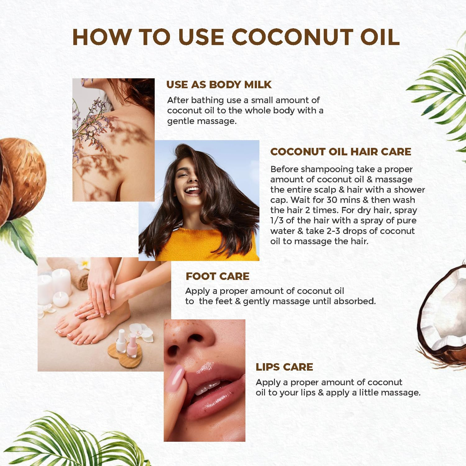Organic Forest USDA Certified 100% Organic Coconut Oil for Hair and Skin | Chemical Free Pure Cold Pressed Coconut Oil | Unrefined, Natural, Coconut Hair Oil, Pure Coconut Oil for Skin | 3.4 Fl.Oz. image number 5