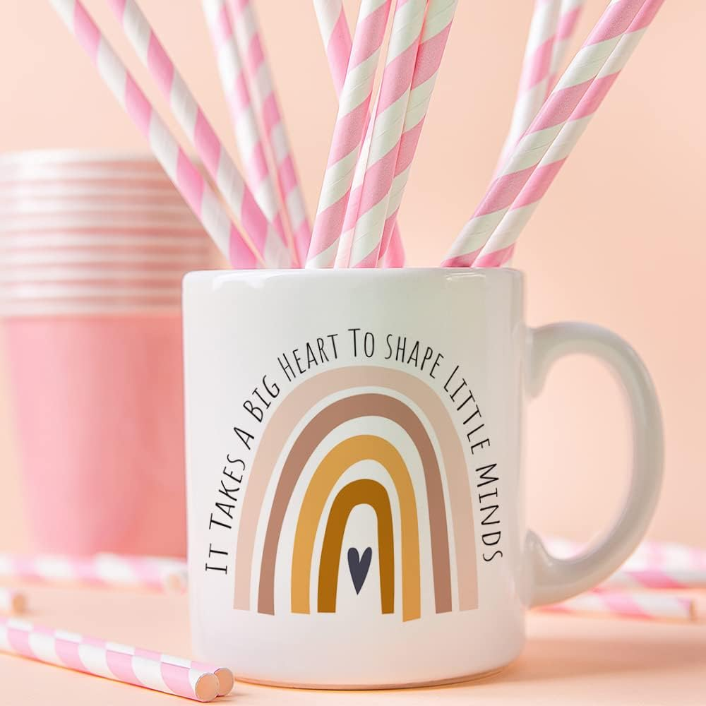 Fatbaby Teacher Gifts Coffee Mug - It Takes a Big Heart to Shape Little Minds, Teacher Appreciation & Teachers' Day Gifts - 11Oz
