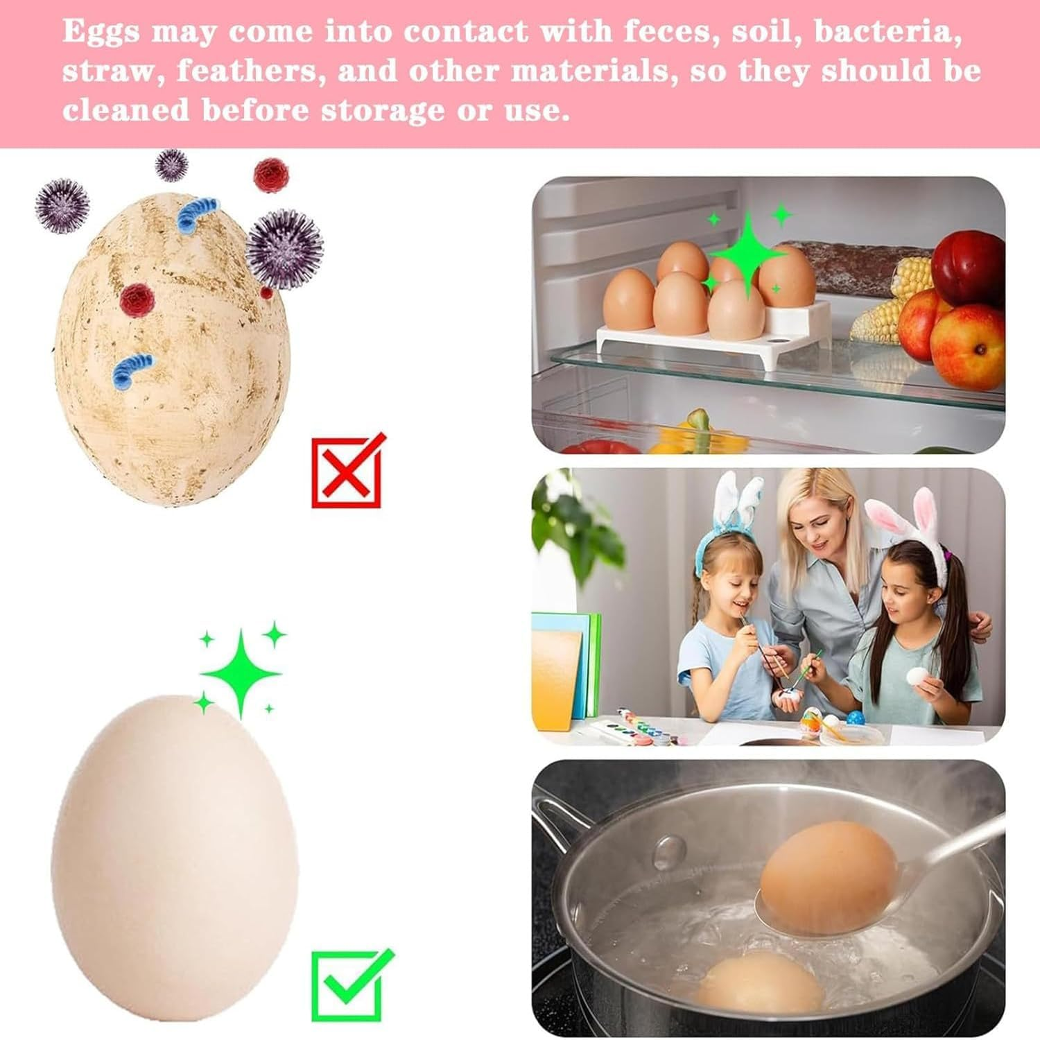 Silicone Egg Brush Cleaner with Suction Cup, Premium Fresh Egg Washer and Brush for Easy Cleaning of Farm-Fresh Eggs image number 1