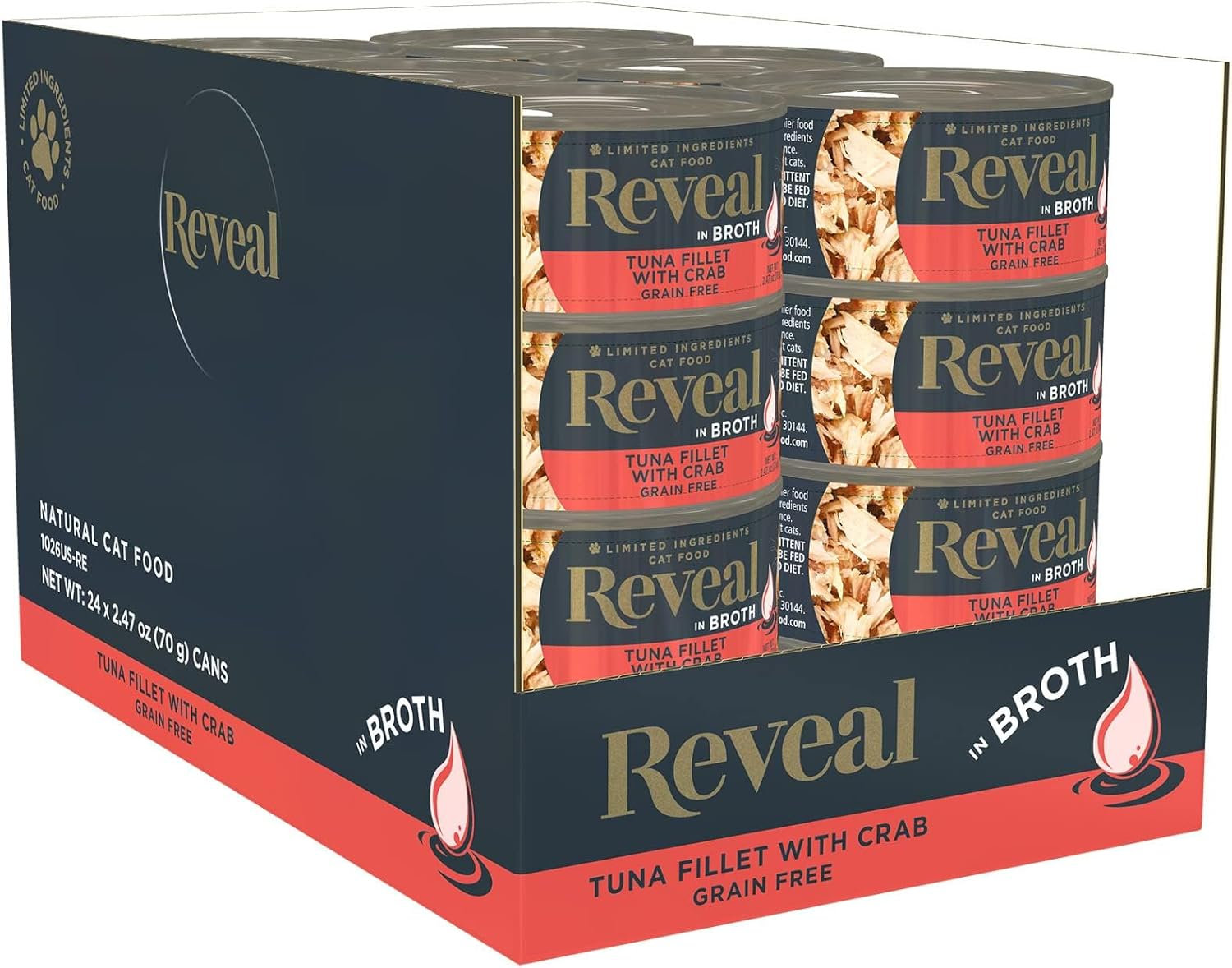 Reveal Tuna with Crab in Broth 24X70G Tin image number 4