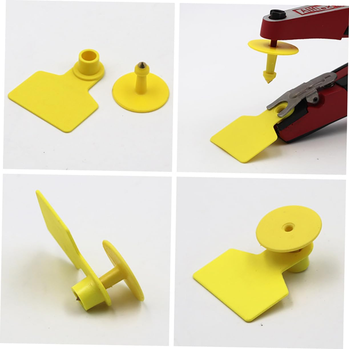 Milisten 100Pcs Blank Livestock Ear Tags for Cattle Sheep Pigs Flexible Fade Resistant Animal Identification Tags Suitable for Farm Use image number 2