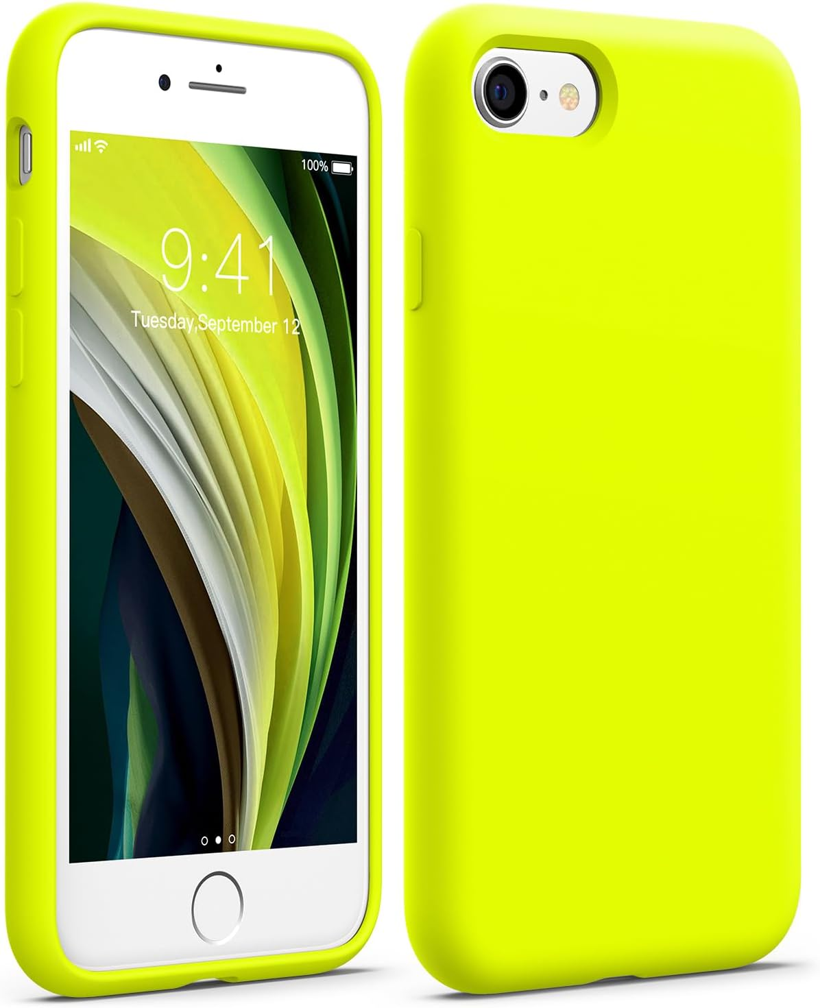 AOTESIER Slim Silicone Case for Iphone SE 2020 Case/Iphone SE 2022/Iphone 7/8 Case 4.7 Inch,Premium Liquid Silicone Rubber Full Body Military Shockproof Protective Phone Case, Chalk Pink