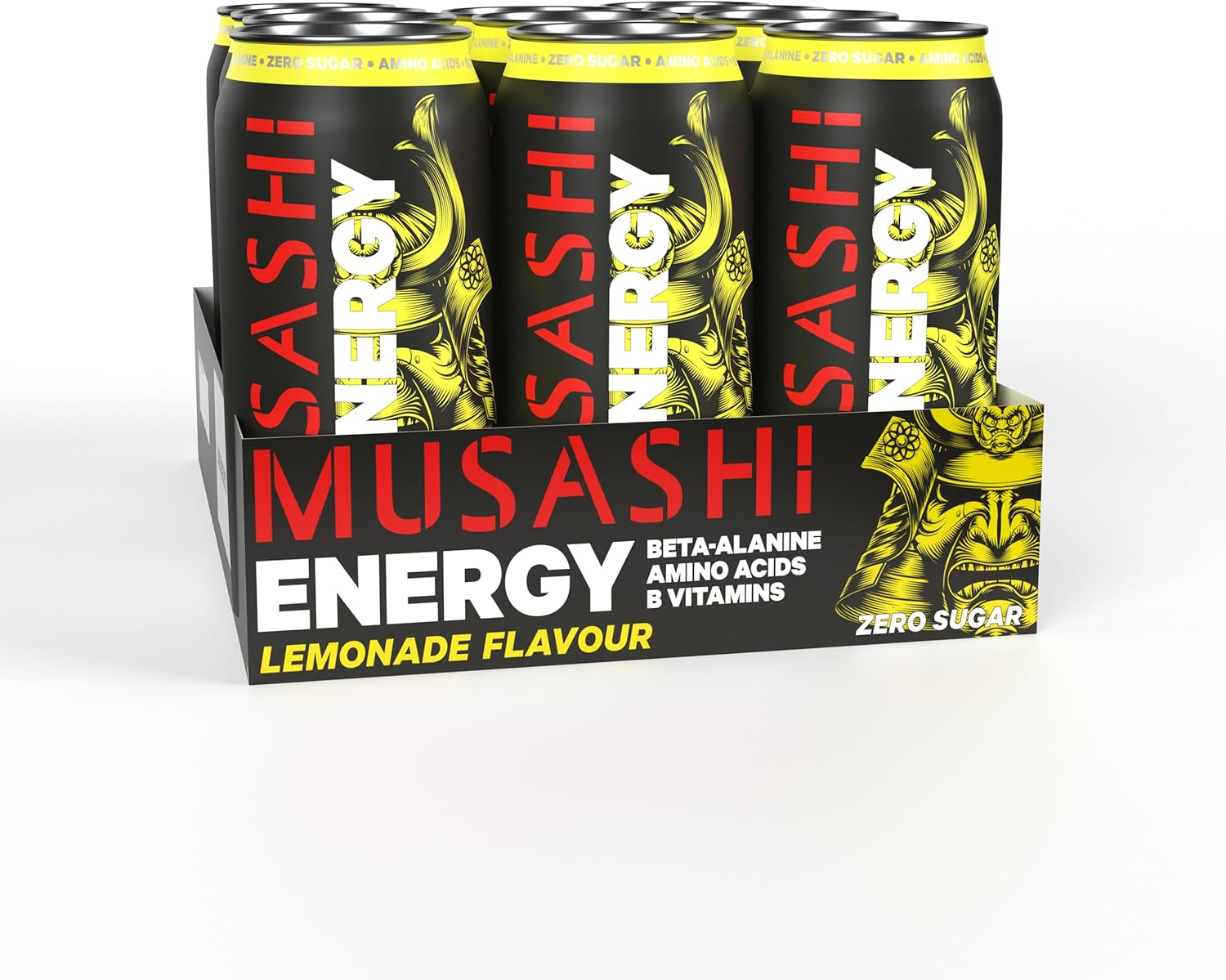 Musashi Lemonade Flavour Energy Drink 12 X 500Ml image number 1