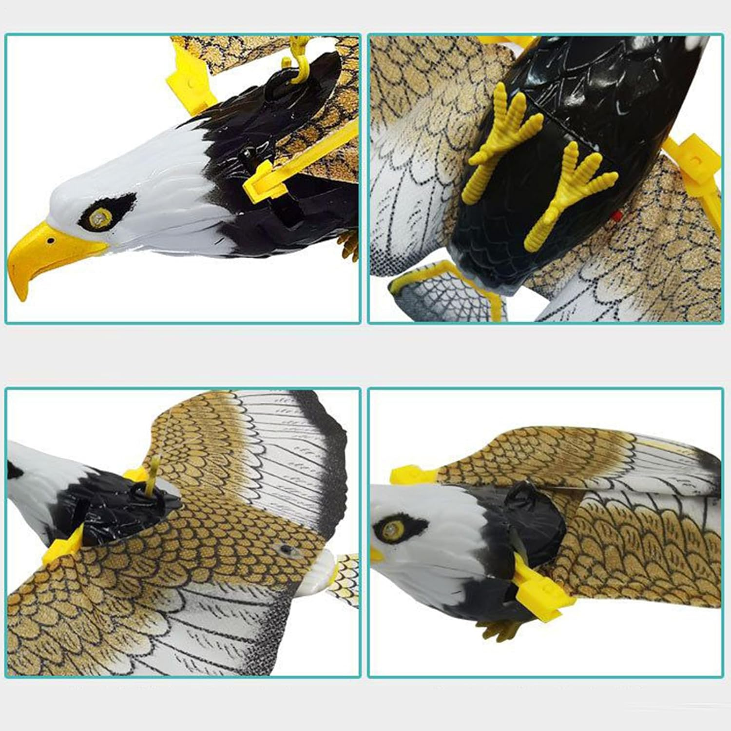 Flying Bird Cat Toy | Flying Interactive Bird Cat Toy with Light Sound,Electronic Pet Supplies Simulation for Indoor Exercise Stimulating Hunting Play Ceiling Jumping - Flying Eagle Model image number 2