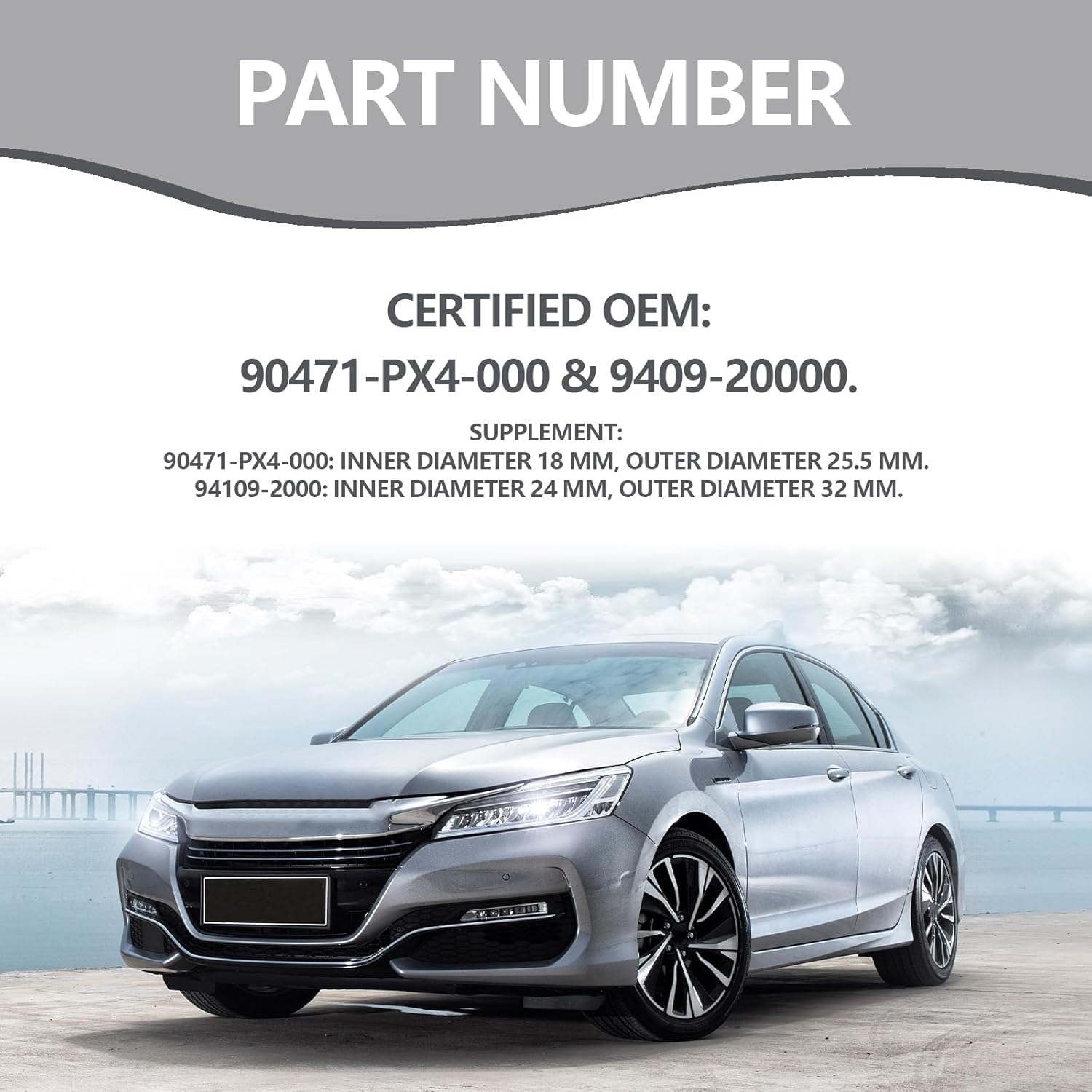 6Pcs Transmission Fluid & 6Pcs Rear Differential Oil Drain Plug Washer Gasket Seal - 20Mm+18Mm Replacement for Honda Acura Civic Accord Odyssey CRV Pilot Fit, OEM PN Part# 94109-2000 & 90471-PX4-000 image number 2