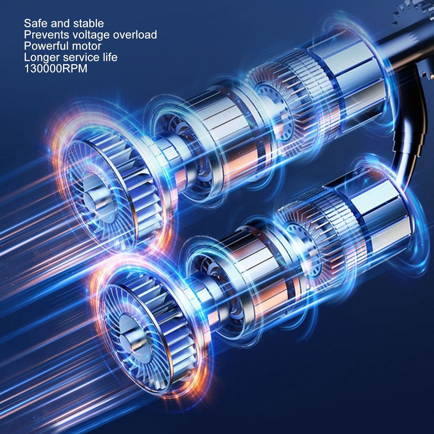 Compressed Air Duste, 130000Rpm Electric Air Duster, Portable Jet Dry Blower, Cordless Vacuum Cleaner for Computer Keyboard Outdoor Car Home (Black)