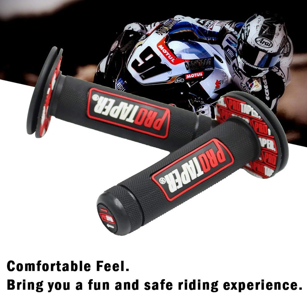 7/8" Motorcycle Handlebar Gel Grip for K.T.M CRF EXC YZF Protaper Pro Conica Motocross Dirt Pit Bike (Red) image number 3