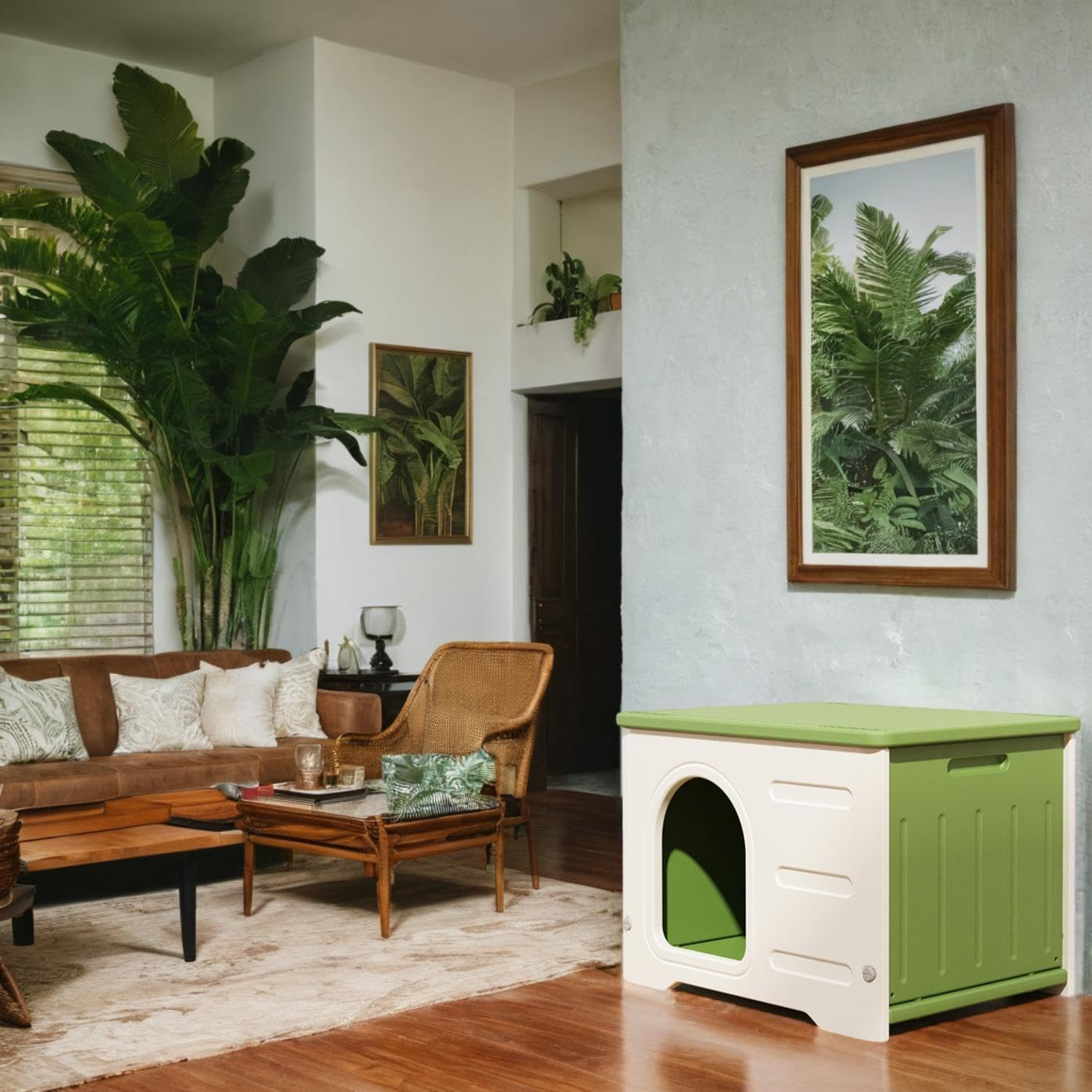 Pet Shack HDPE Weather Proof Indoor Outdoor Pet House for Cats