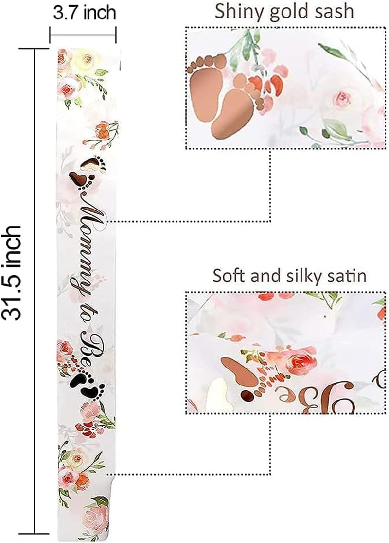 Mummy to Be Sash Set, Fyvadio Mummy to Be Gifts Baby Shower Sash with Crown Headband, Mum to Be Sash Party Decoration for Gifts to Mum Accessories Decor Favour Party Supplies image number 1