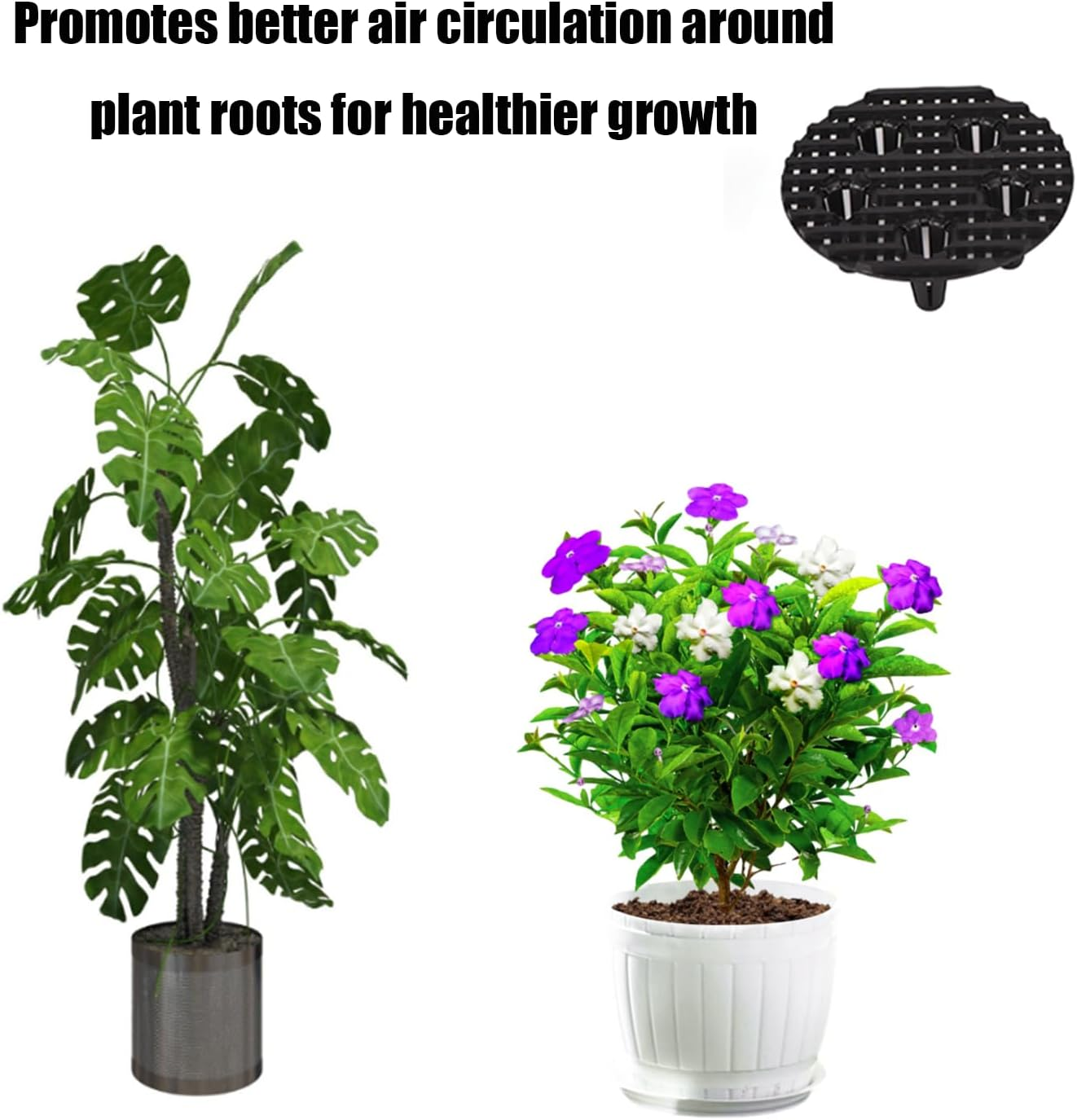 EOMECUIGAO Heavy Duty Plant Riser 10PCS for Pots Durable Plastic Stand for Flower Pot Elevation Enhanced Drainage and Airflow Root Prevention