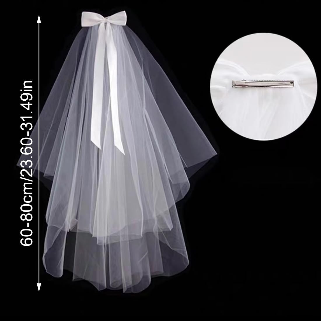 MIRKUZI Bridal Accessories Bridal Headband Veil Wedding Bridal Hen Party Accessories Ladies Bride Wedding Hen Night Hen Night