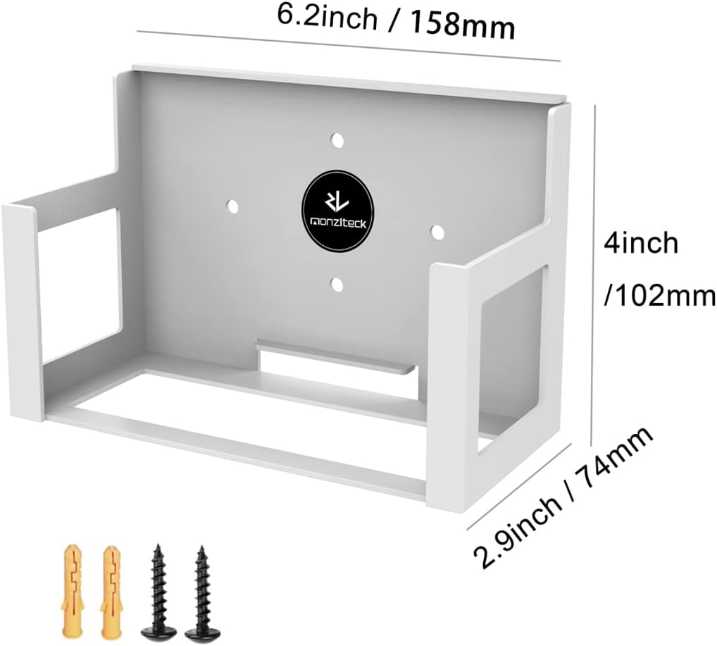 Monzlteck Wall Mount Holer for Xbox Series S,All Metal Vertical Hanging on Wall with Power Botton Left/Right,Wall Shelf Bracket for XSS image number 5