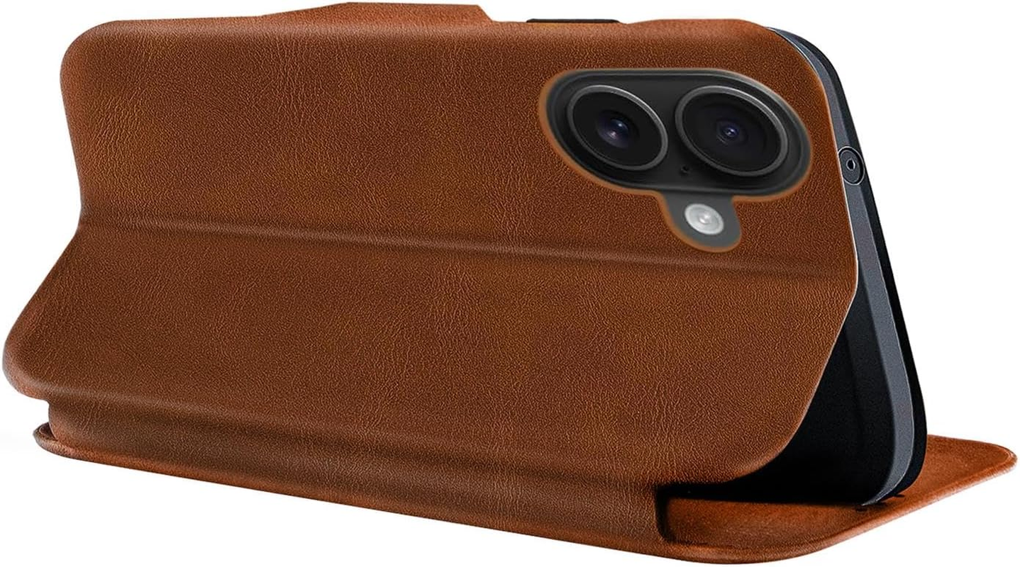 Verco Mobile Phone Case for Iphone 17, Book Style Mobile Phone Flip Cover for Iphone 17 Case Flip Case Book Case Bag, Brown image number 2