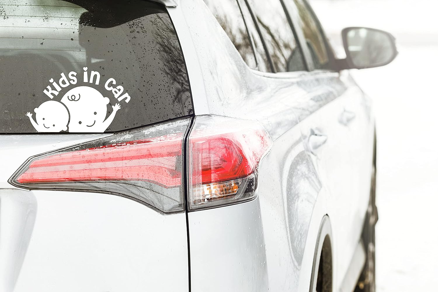 Hill Valley Dreamers HVD Kids in Car Decal Baby in Car Sticker Baby on Board Car Decal Cute Baby Decal Kids on Board|White |7.5 In| HVD-21