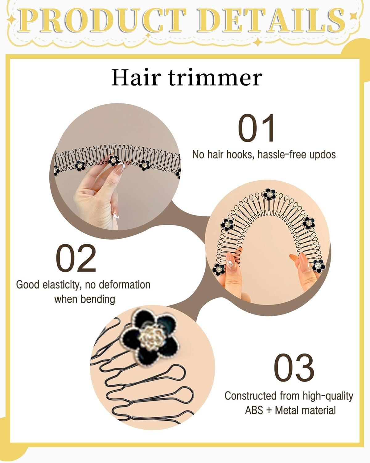 TPZORJX 2 Pieces Hair Pin - French Hair Clips for Women, Vintage Hair Clips, Automatic Large Classic Hair Clips for Fine and Medium Thick Hair image number 4