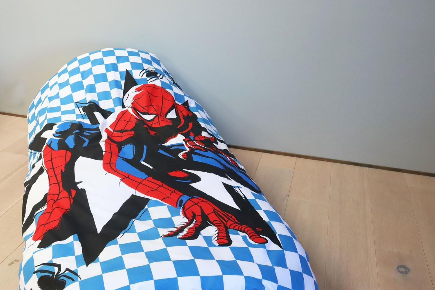 Spiderman Bedlinen Single Size | Duvet Cover 140X200 Cm + Pillowcase 60X65 Cm | 100% Cotton | Soft & Breathable Bed Linen for Kids | Superhero Bedding Set | Bedroom Decor image number 1