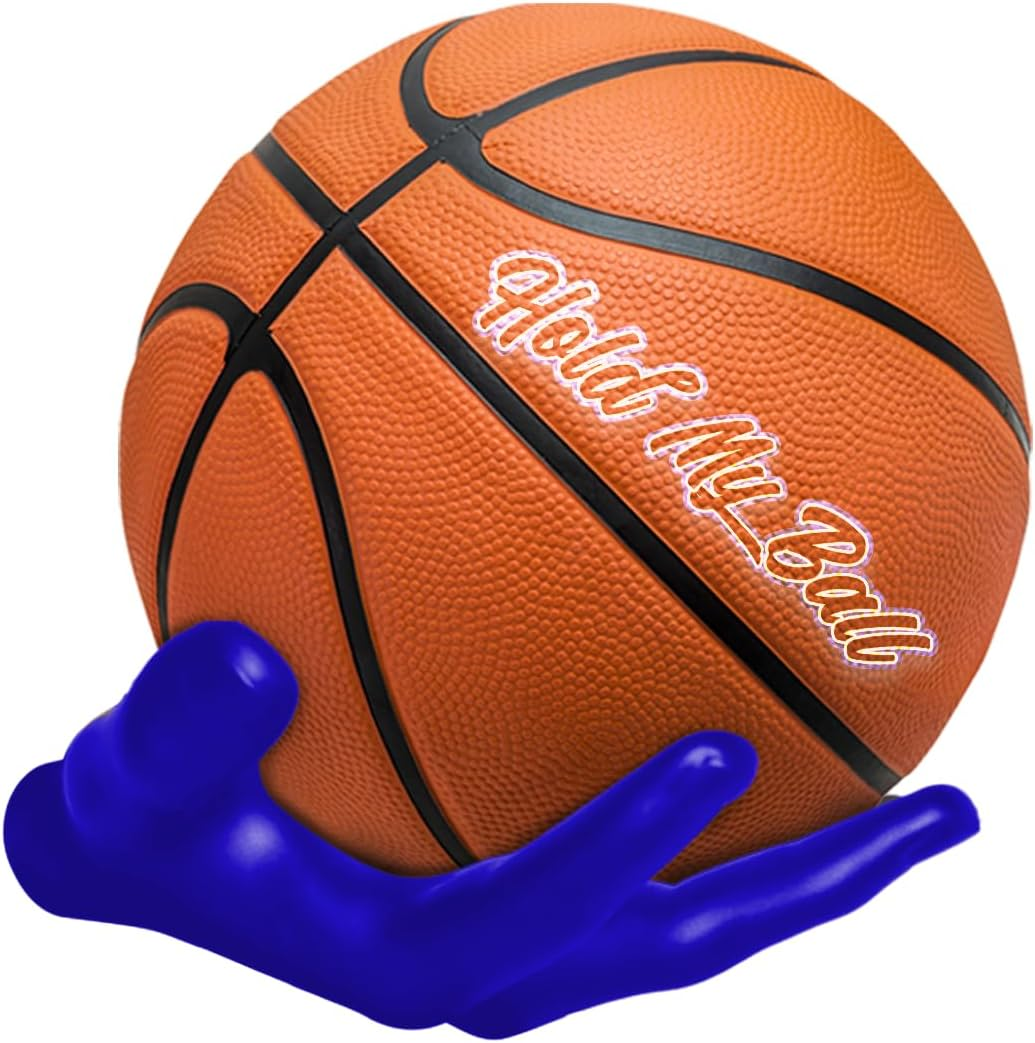 Wall-Mounted Ball Holder &ndash; Premium Resin &ndash; Basketball, Soccer, Football Display &ndash; Secure Ball Hanger, Sports Room Decor, Basketball Wall Mount for Man Caves, Memorabilia