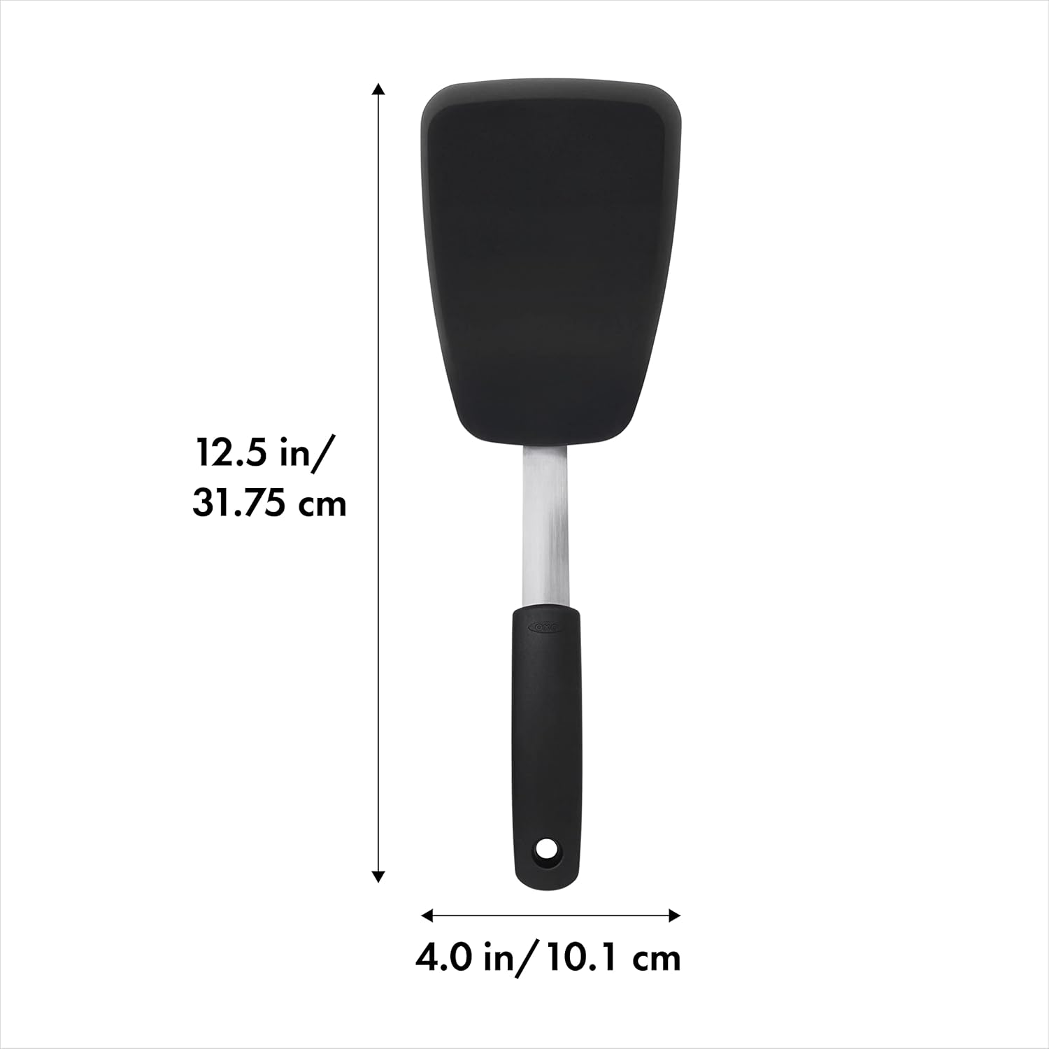OXO Silicone Flexible Large Turner/Spatula, Black image number 2