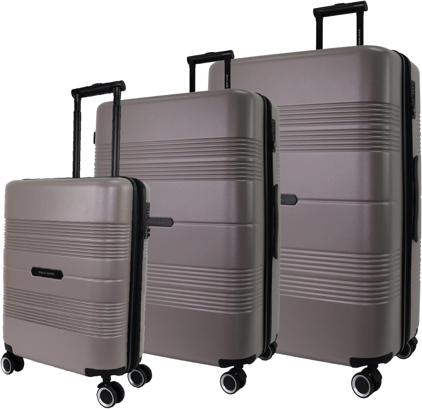 Pierre Cardin 54Cm Cabin Travel Hard Shell Suitcase in Black