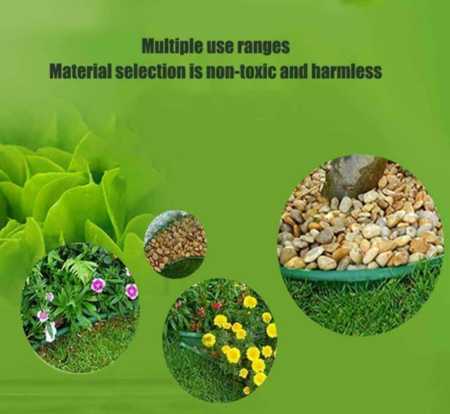 33FT Grass Weed Barrier Landscape Edging Flexible Border Roll Lawn Landscape Garden Edging for Backyard Driveway Path Sidewalk Garden Edging Border 12Cmx10M image number 4