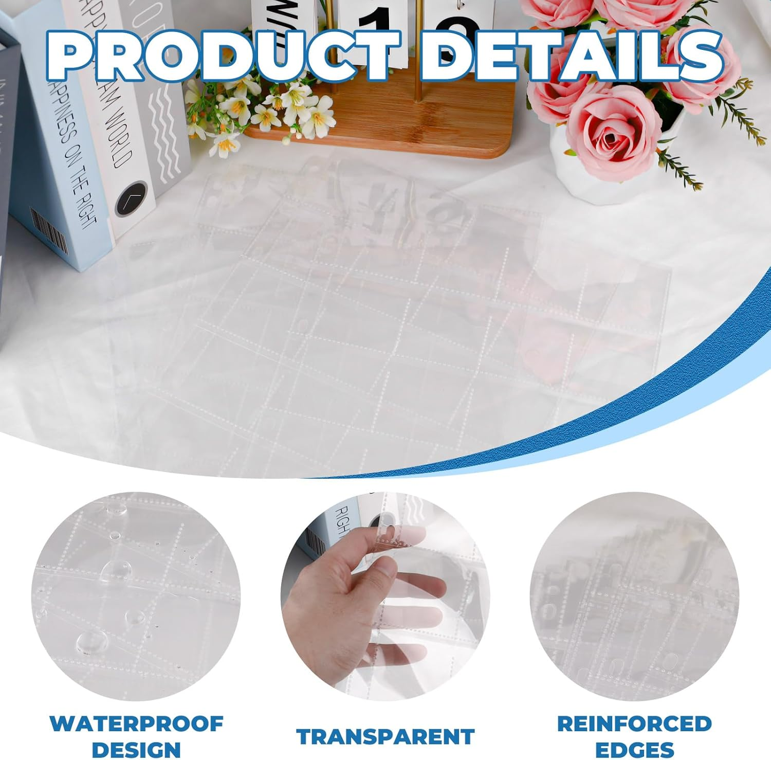 Sekonow 48 Sheets Coin Flip Sleeves for 3 Ring Binder, (2X2In, 960 Pockets), Photo Slide Page Protectors, Top Loading Clear Cardboard Coin Holder Organizer Collection Supplies