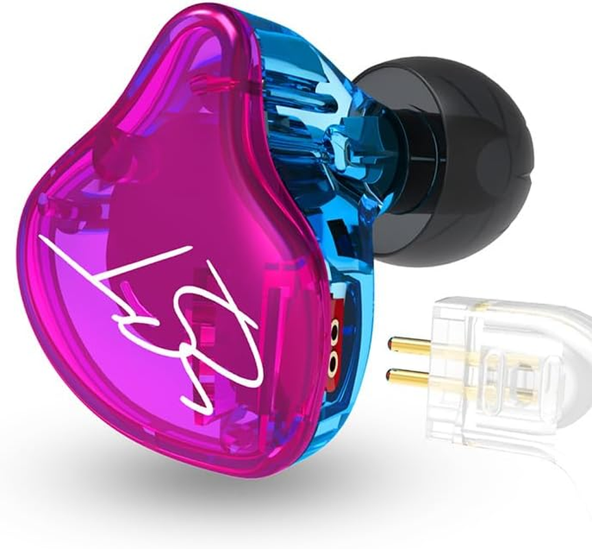 KINBOOFI KZ ZST In-Ear Headphones, Color Balanced Hybrid Dual Driver Headphones, Hifi Earbuds Bass Headset In-Ear Headphones (Black, No Mic)