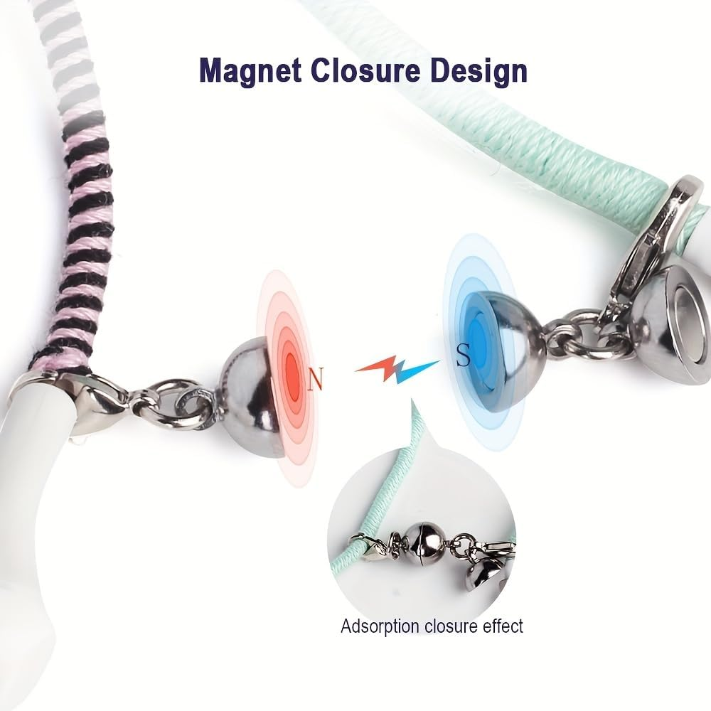 URIZONS Wired In-Ear Headphones USB-C with Microphone [Bracelet Design] Colourful Braided Cable Tangle-Free Compatible with Iphone 14/15/16/17, PS5, for Sports, Fitness, Gaming (60#) image number 6