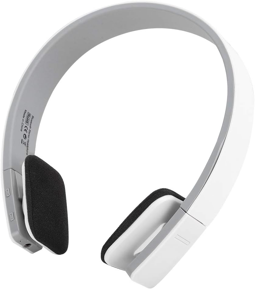 VBESTLIFE Bluetooth Headset, BQ618 Wireless Bluetooth 5.0 Stereo Sports Headset with Microphone Running Fitness Heavy Bass Audio Hands-Free Headphones (White) image number 4