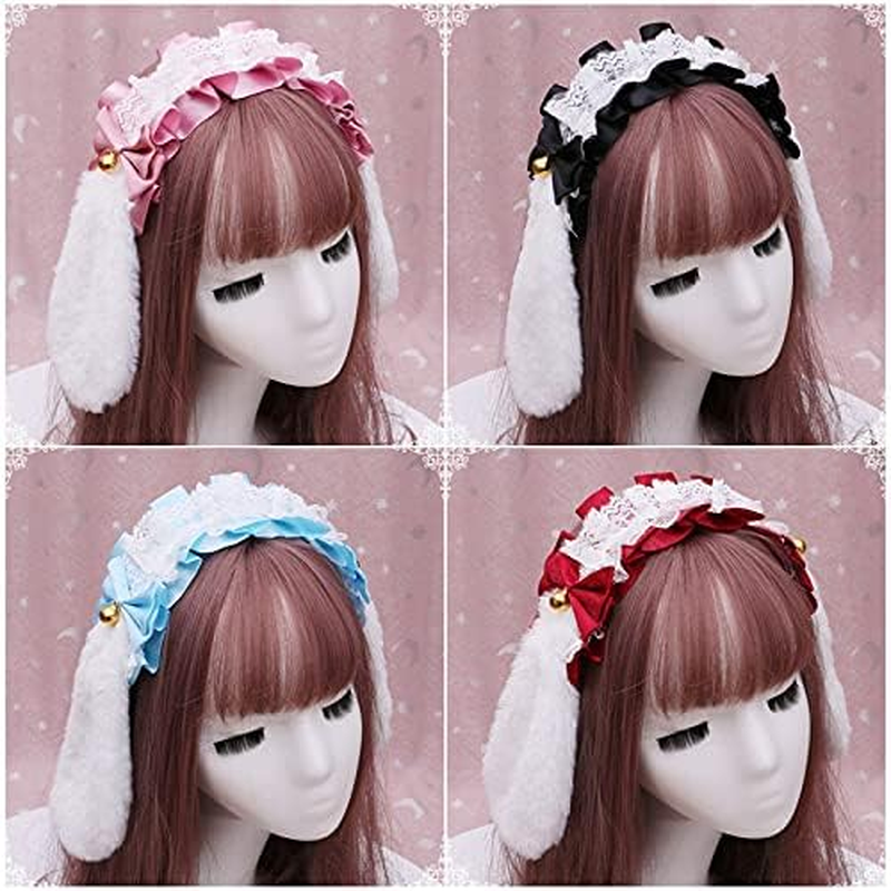 Faylay Cosplay Girl Plush Furry Bunny Ears Headwear Accessory Rabbit Headband - 1-Bjh image number 2