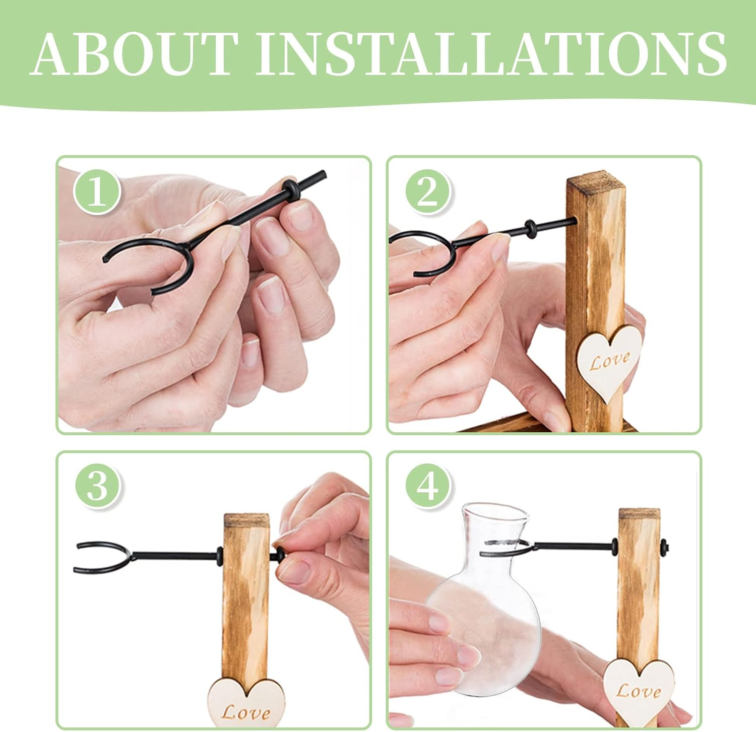 Glasseam Plant Propagation Station Glass Terrarium Cute Propogation Stations Hydroponic Vase Bulb Planter for Indoor Plants Desktop Propagated Jars for Home Office Decor Birthday