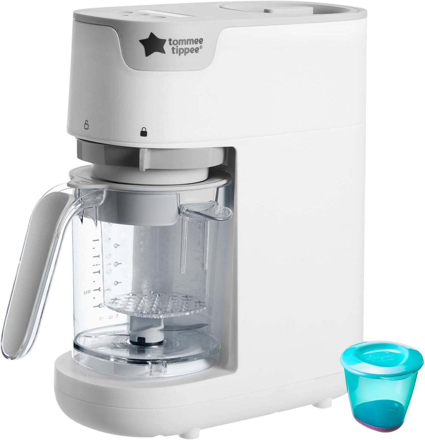 Tommee Tippee Quick-Cook Baby Food Maker, Blender and Steamer, Food Processor, for All Stages of Baby Weaning, 200G Capacity, White image number 6
