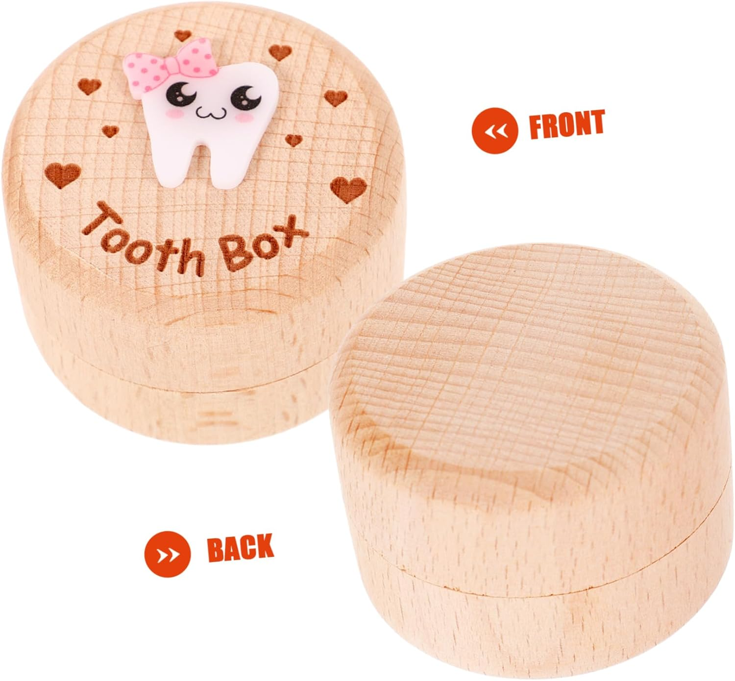 Wooden Tooth Box Tooth Keepsake Box for Kids Natural Wood Keepsake for Boys Girls